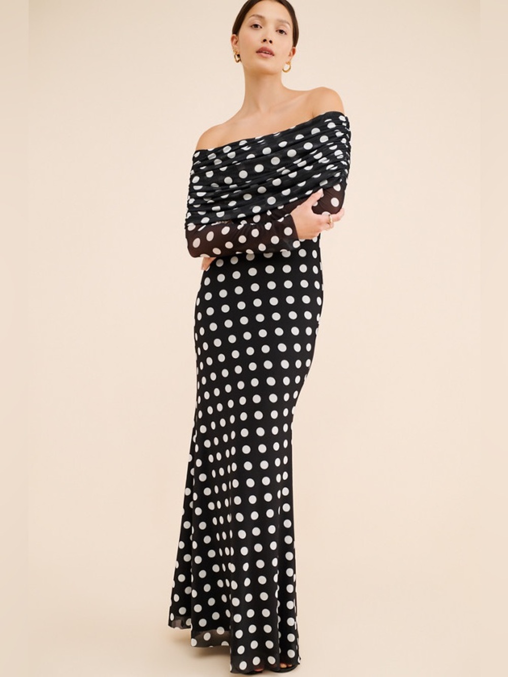 AFRM Thelma Polka Dot Maxi Dress